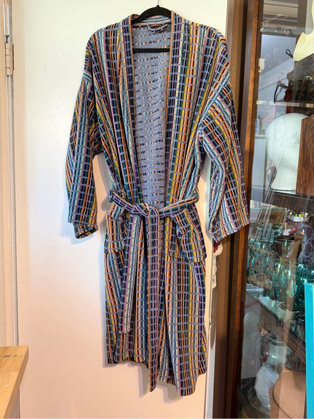 Missoni Men’s Striped Plush Robe Bathrobe sz L
